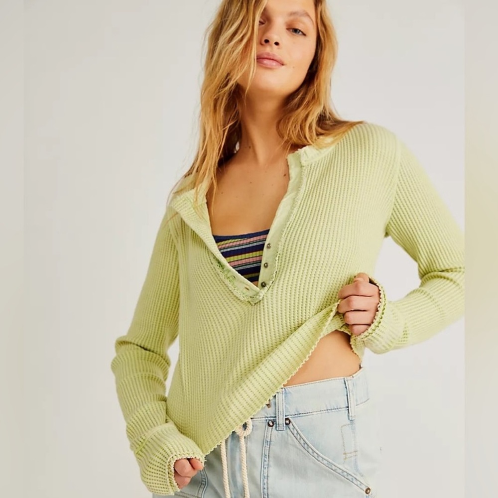 Free People Colt thermal in Bamboo Shoot •XL